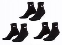 3 x PAK NIKE 100% ORYGINAŁ Skarpety WYSOKIE 1/4 Skarpetki roz. 42-46 czarne