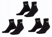 3 x PAK NIKE 100% ORYGINAŁ Skarpety WYSOKIE 1/4 Skarpetki roz. 42-46 czarne