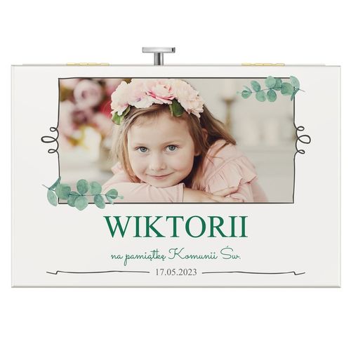 Pamiątka Komunii Świętej Prezent Komunia Szkatułka Pozytywka z Szufladką na Arena.pl