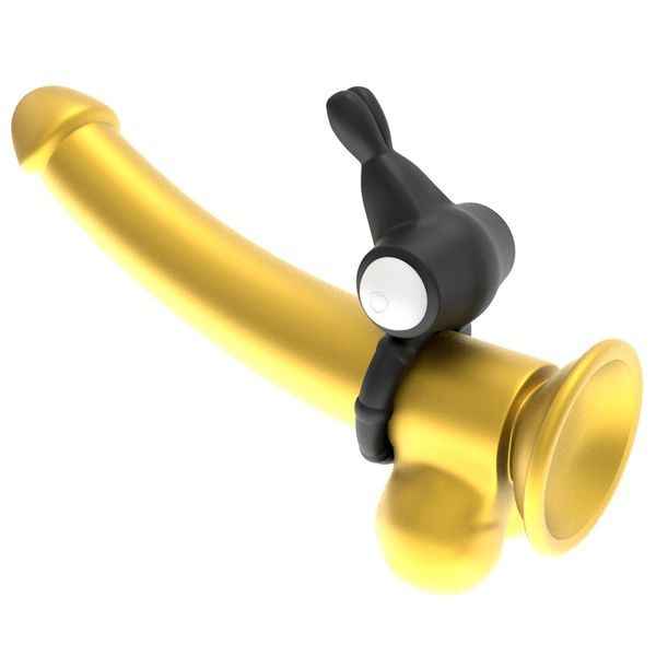 Power Clit Silicone Cockring Black zdjęcie 3
