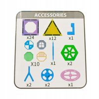 KLOCKI MAGNETYCZNE KONSTRUKCYJNE 3D 55 el. Dla Dzieci do zabawy