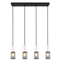 Metalowa lampa wisząca tuby Tosh 304300434 biały czarny