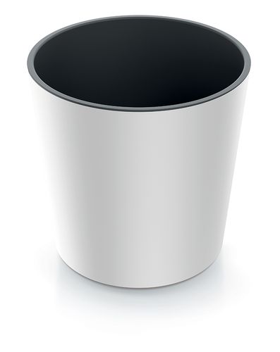 Doniczka okrągła niska URBI DURO250 | Biały na Arena.pl