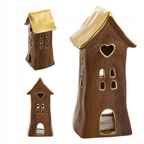 DOMEK 21x10 CM NA TEALIGHT LAMPION CERAMICZNY ŚWIĄTECZNY PREZENT NA ŚWIĘTA na Arena.pl