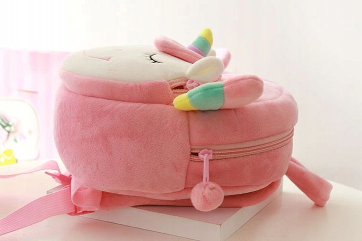 Plecak mały jednorożec dla dziecka dziecięcy do przedszkola welurowy zdjęcie 4