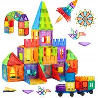 KLOCKI MAGNETYCZNE KONSTRUKCYJNE DUŻE KAFELKI Panele Magnetic 100 Elementów