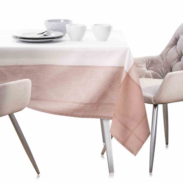 TCLOTH/AH/LILLE/PINK+WHITE/140X280 zdjęcie 5