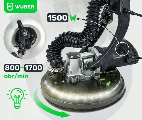 SZLIFIERKA DO GIPSU GLADZI TYNKU ZYRAFA Z PODŚWIETLENIEM LED BEZPYŁOWA na Arena.pl