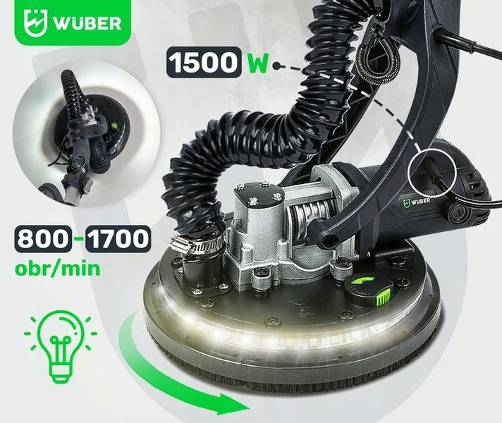 SZLIFIERKA DO GIPSU GLADZI TYNKU ZYRAFA Z PODŚWIETLENIEM LED BEZPYŁOWA zdjęcie 3