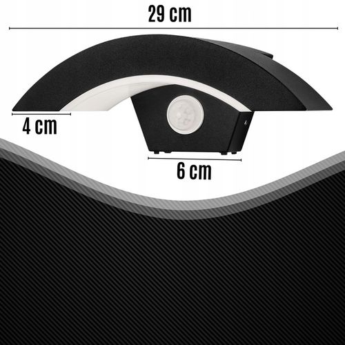 Kinkiet Ścienny Zewnętrzny Lampa Elewacyjna Czujnik Ruchu Zmierzchu 12W na Arena.pl