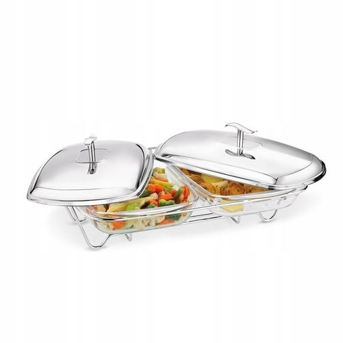 NACZYNIA SZKLANE na podgrzewaczu prostokątne Tadar Longa 2 x 2 l na Arena.pl