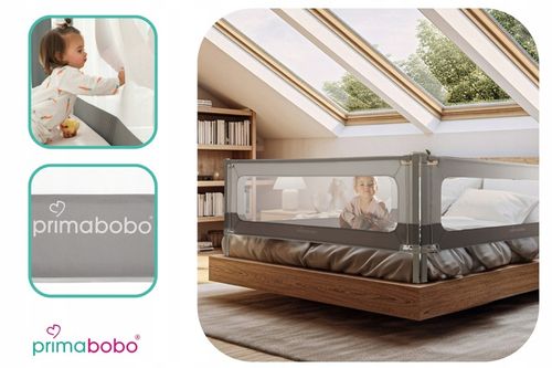 PRIMABOBO Barierka do łózka VELVO 140cm, osłona ochronna dla dzieci na Arena.pl