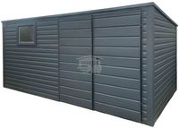 Schowek Domek ogrodowy 4x2m Brama dwuskrzydłowa okno dach spad w tył GP528