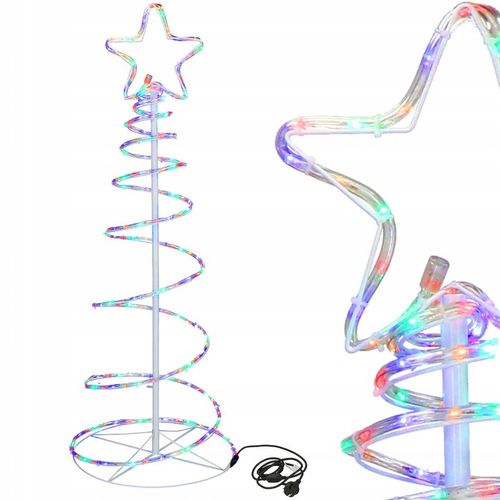 CHOINKA LED 135cm WĄŻ ŚWIETLNY LAMPKI ZEWNĘTRZNE MULTIKOLOR ŚWIETLNA OZDOBA na Arena.pl