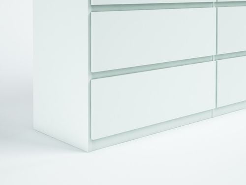 Pojemna Duża Komoda 8 Szuflad 120cm Biała Salonu Sypialni Od na Arena.pl