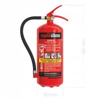 Gaśnica proszkowa 6 kg GP- 6x ABC OGNIOCHRON wieszak + znak