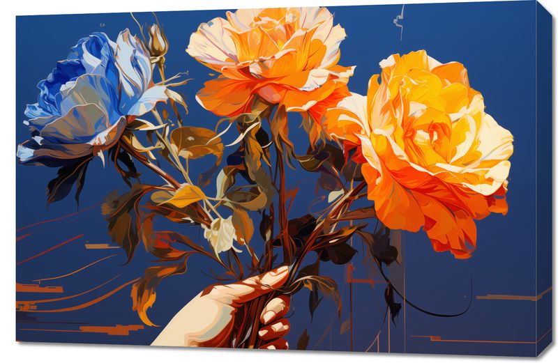 Obraz 90x60cm Żywy Uścisk zdjęcie 1