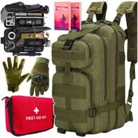 Wojskowy Survivalowy Zestaw 32w1 Rękawice r. XL Apteczka Czerwona