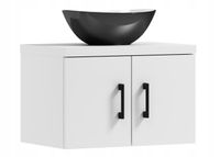 Szafka łazienkowa wisząca MARKUS 50 biała z umywalką Eliza C (W2)