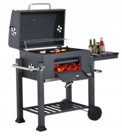 GRILL WĘGLOWY ŻELIWNY ACTIVA ANGULAR 4w1 GRATISY RUSZT ŻELIWNY DUŻY na Arena.pl