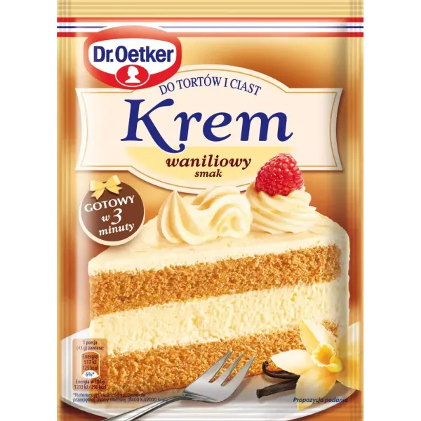 DR OETKER KREM DO TORTÓW WANILIOWY 105G zdjęcie 1