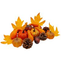 SZTUCZNE DYNIE DO STROIKÓW JESIENNE LIŚCIE DEKORACJE DUŻY ZESTAW 20 sztuk