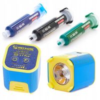 LAMPA UV Z BATERIĄ MECHANIC ZESTAW 3x SOLDERMASKA CZARNA ZIELONA NIEBIESKA