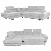 Narożnik rogówka rozkładany f spania Savio lewy Family meble jszary sztruks