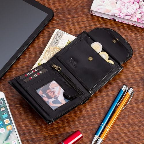 portfel damski mały bellugio - czarny na Arena.pl