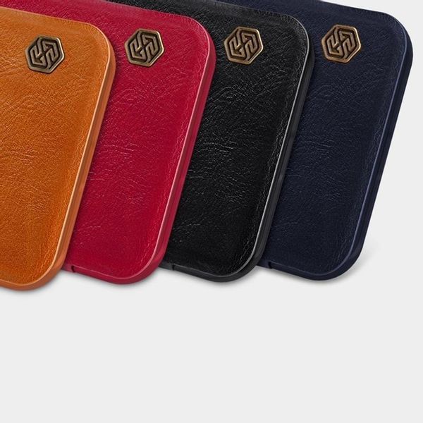 Nillkin Qin Leather Case - Etui Apple iPhone 12 Pro Max (Red) zdjęcie 10