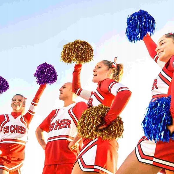 ZIELONE POMPONY POMPON CHEERLEADERKI CZIRLIDERKI 2 szt zdjęcie 4