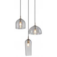 Kaskadowa lampa wisząca AZ3338 BLANCA 3 Azzardo glass brązowa