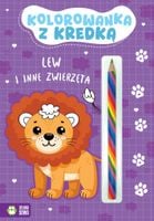 kolorowanka z kredką. lew 8849