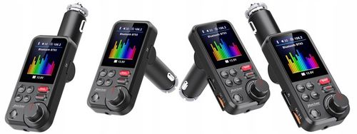 TRANSMITER BLUETOOTH 5.0 FM ZESTAW GŁOŚNOMÓWIĄCY QC3.0 SD BASS DUŻY LCD 24V na Arena.pl