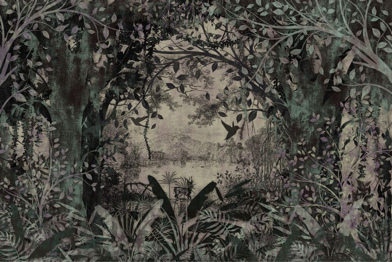 Fototapeta Ścienna DŻUNGLA w Stylu Vintage 400cm x 280cm zdjęcie 5