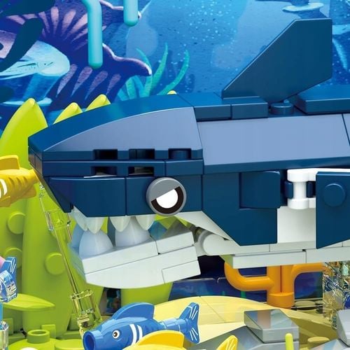 Klocki do akwarium z rekinami, kreatywny prezent urodzinowy dla dzieci na Arena.pl
