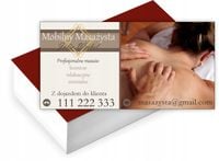 Wizytówki firmowe reklamowe 100szt MOBILNY MASAŻ gotowe projekty w cenie