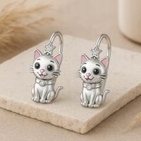 Kolczyki srebrne kot kotki dla dziewczynki angielskie srebro 925 oryginalne