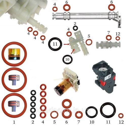 Zestaw uszczelek termobloku / infuzora Delonghi ECAM / ETAM (20 szt) + na Arena.pl