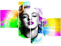 100 70CM OBRAZ 4 ELEM TĘCZOWA MARYLIN MONROE DRUK PŁÓTNO RAMA