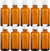 Butelka z KROPLOMIERZEM na propolis apteczna 50ml nakrętka 10 szt