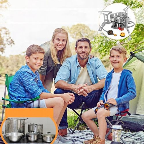 6800W Doskonała MINI kuchenka turystyczna gazowa na kartusze z adapterem na Arena.pl