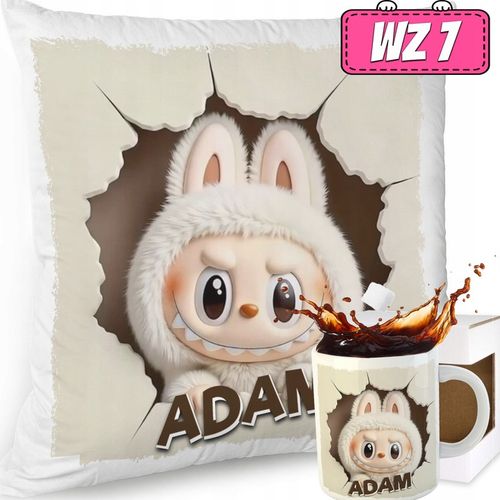 ZESTAW PODUSZKA KUBEK SŁODKI POTWOREK LABUBU LALKA WZORY PREZENT IMIĘ na Arena.pl