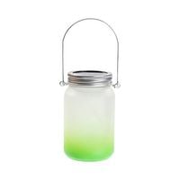 Lampion 450 ml z metalowym uchwytem - zielony gradient