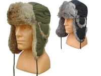 CZAPKA USZATKA NATURALNE FUTRO MFH S zielony