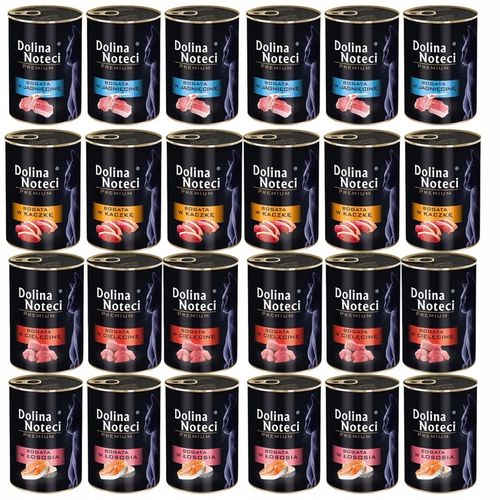 Dolina Noteci dla kota karma puszka mokra mix 4 smaków bez zbóż 24x na Arena.pl