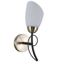 LAMPA ścienna CRISTINA WL-6706-1 Italux szklana OPRAWA klasyczny kinkiet czarny brąz biały
