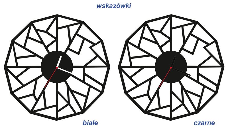 ZEGAR ŚCIENNY GEOMETRIA 38cm M 125.10 zdjęcie 3