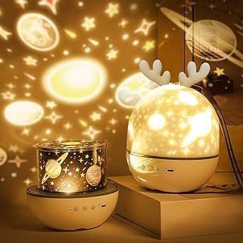 Lampka nocna LED projektor Jeleń z pilotem na Arena.pl