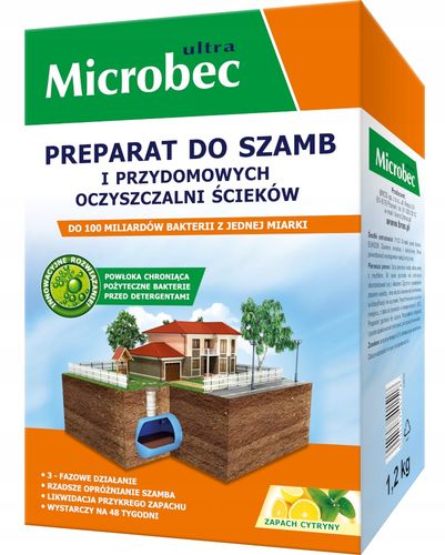BROS - Microbec ULTRA 1kg zapach cytryny - preparat do szamb na Arena.pl